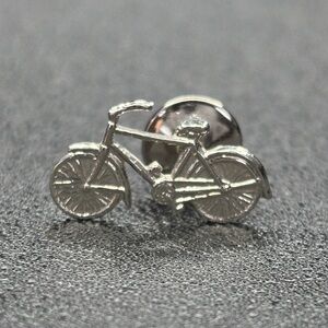 Silver Bicycle Lapel Pin